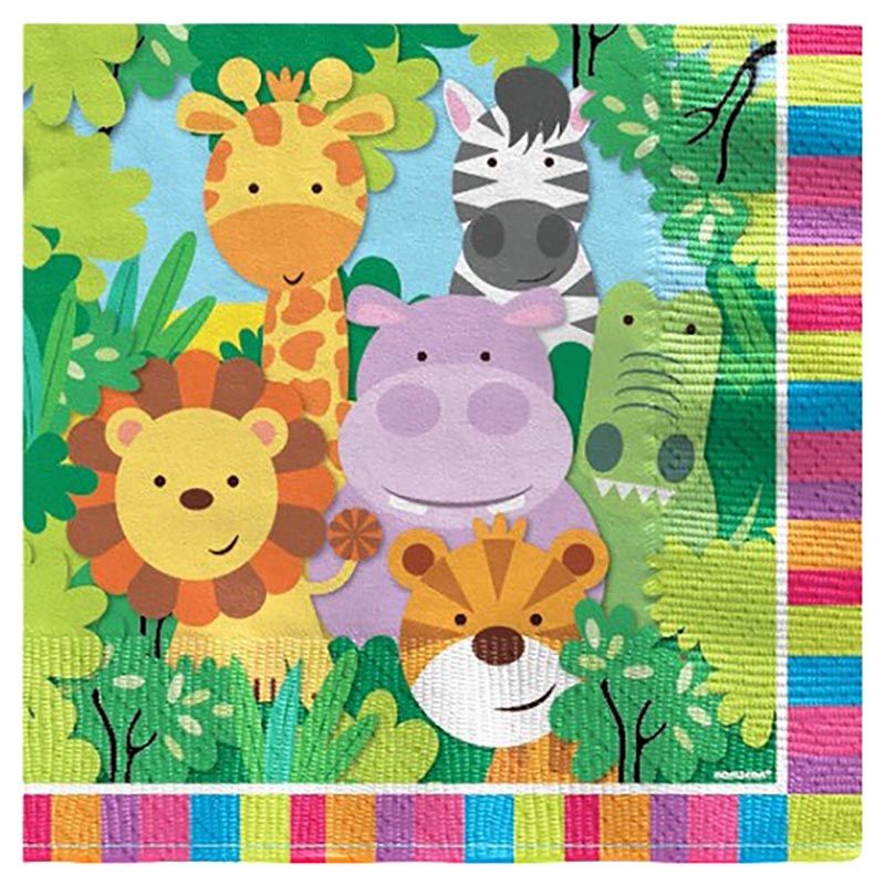 Party Camel - Jungle Friends Napkins - 16pcs