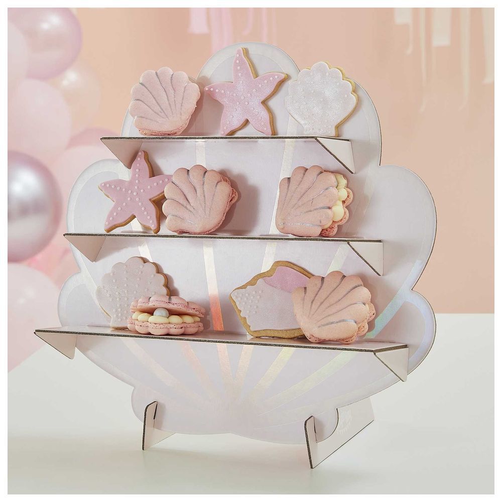 Ginger Ray - Iridescent & Pink Mermaid Shell Shaped Treat Stand