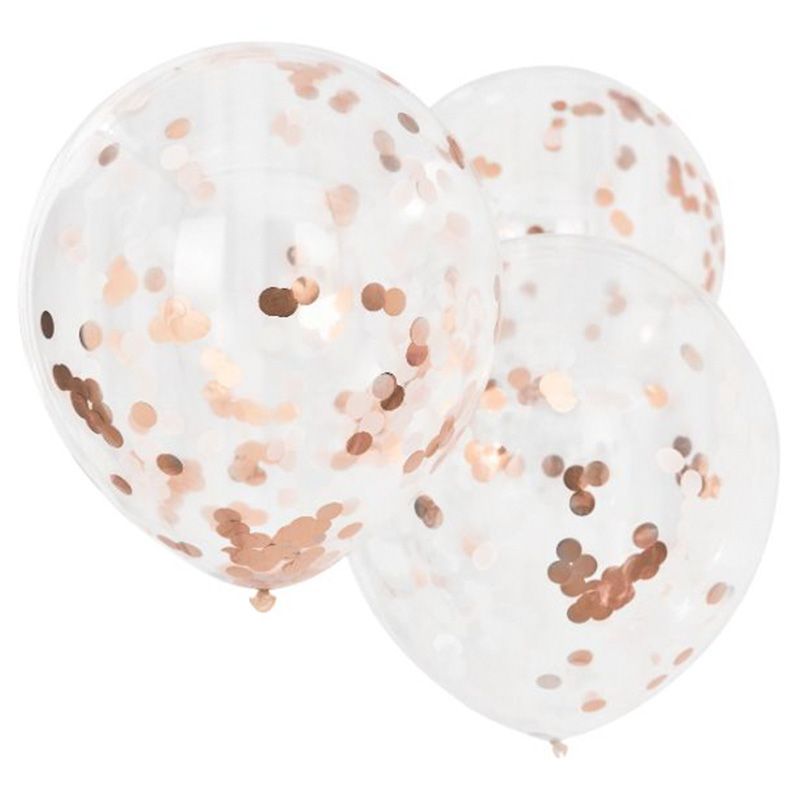 Ginger Ray - Giant Rose Gold & Blush Confetti Balloons 