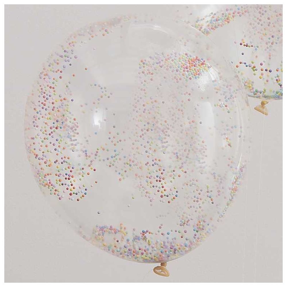 Ginger Ray - Rainbow Brights Bead Confetti Balloons