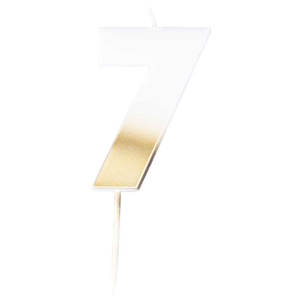 Ginger Ray - Gold Ombre Number Candle 7