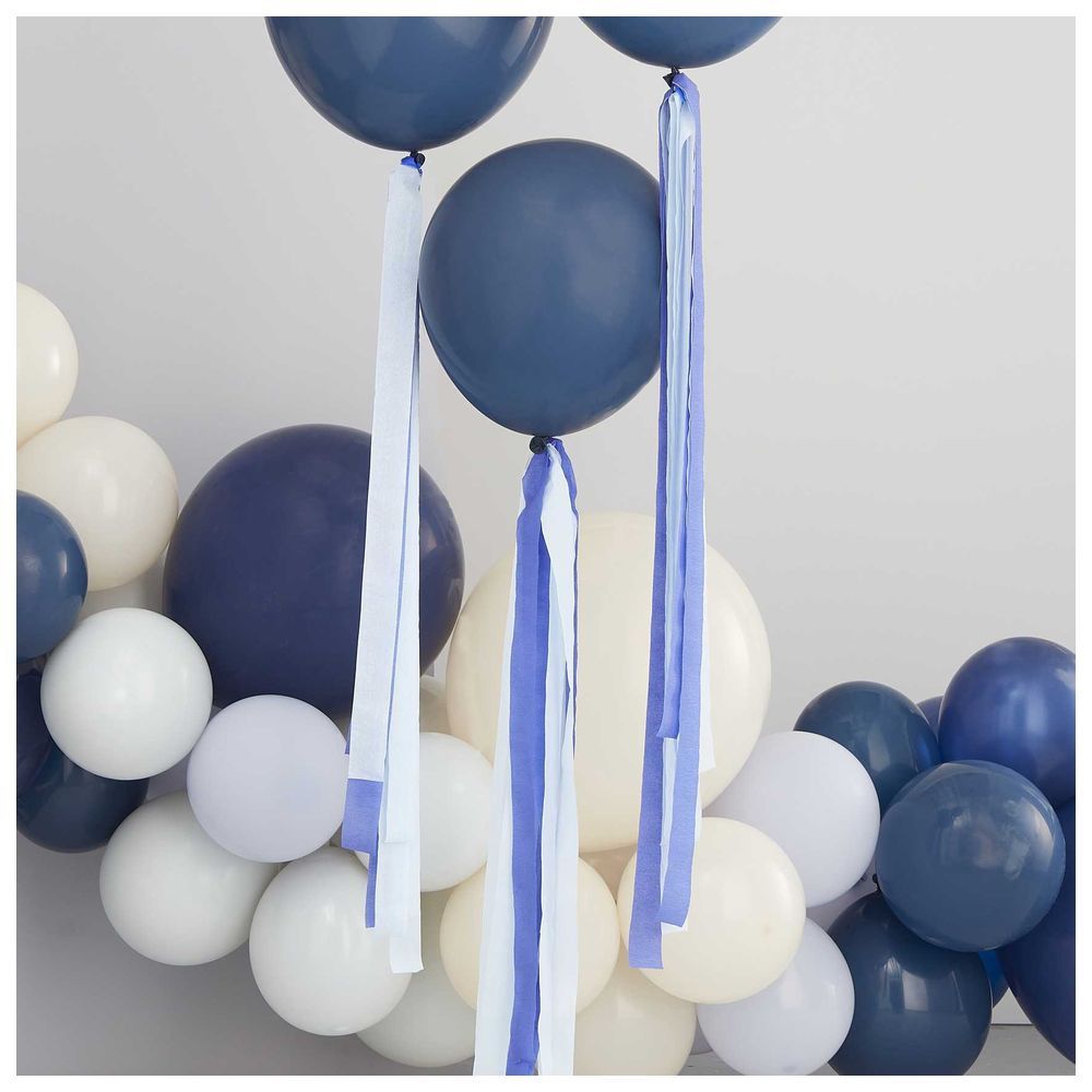 Ginger Ray - Blue Streamer Balloon Tails