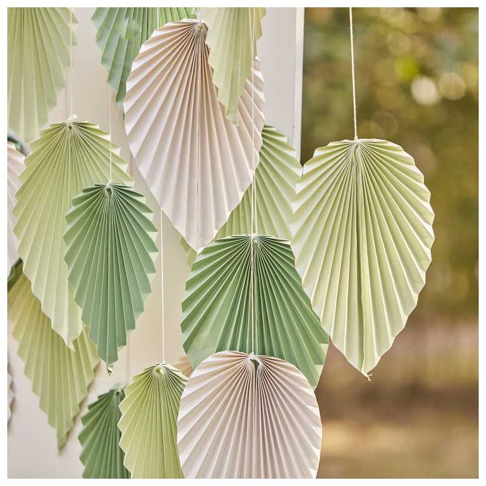 Ginger Ray - Sage & Cream Palm Backdrop