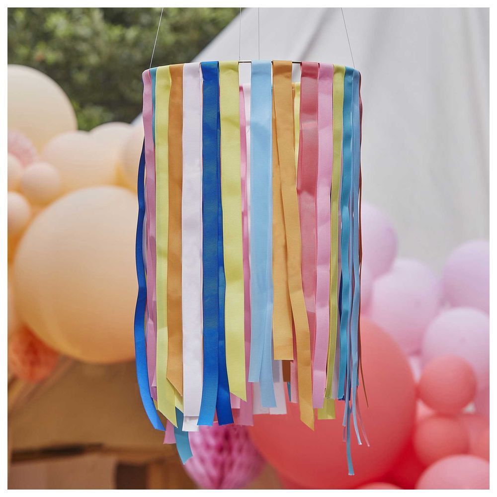 Ginger Ray - Rainbow Hanging Ribbon Hoop