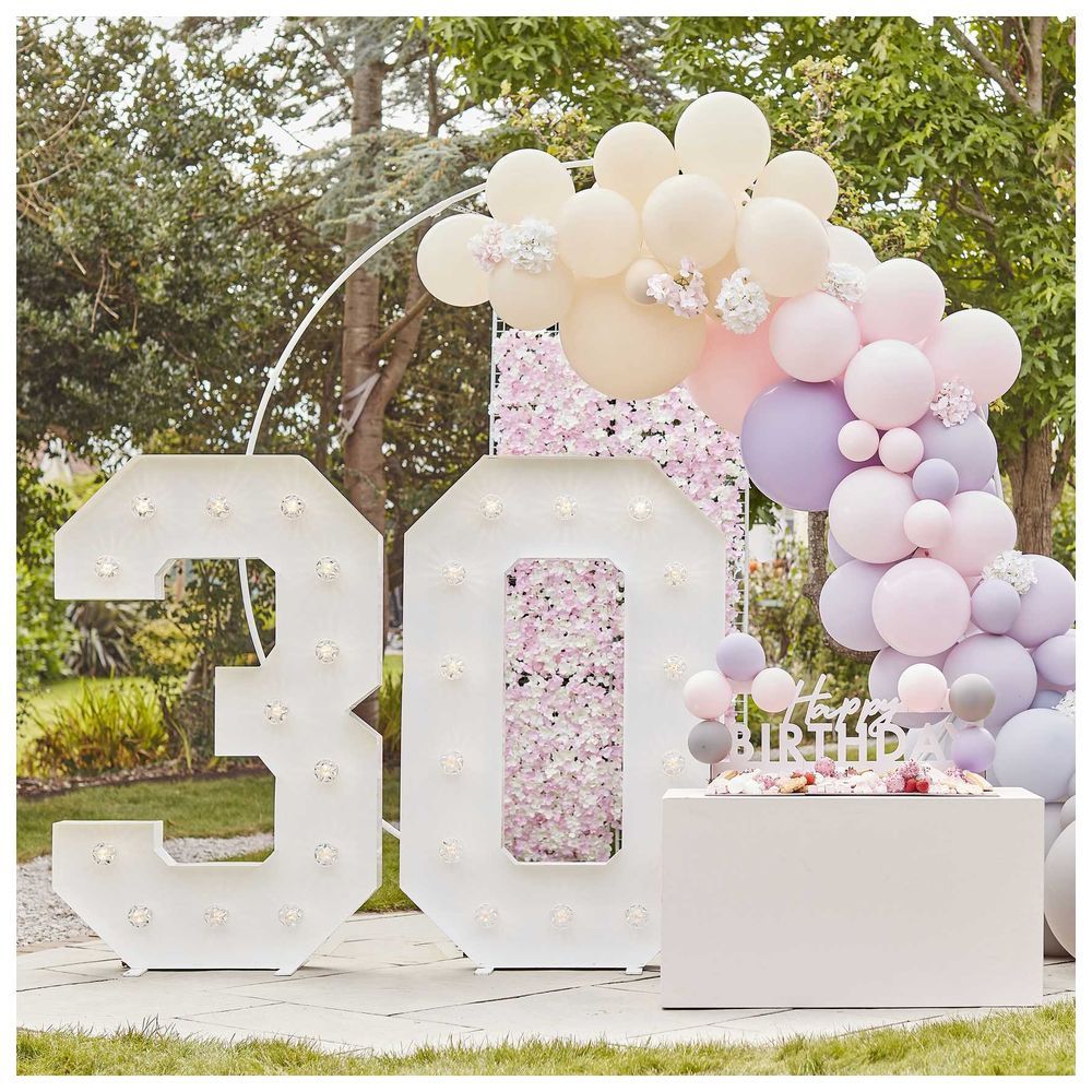 Ginger Ray - Pastel Pink Happy Birthday Bunting w/ Balloons