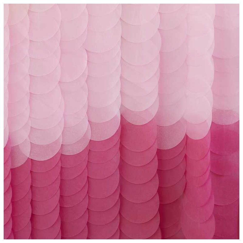 Ginger Ray - Pink Ombre Tissue Paper Disc Party Backdrop