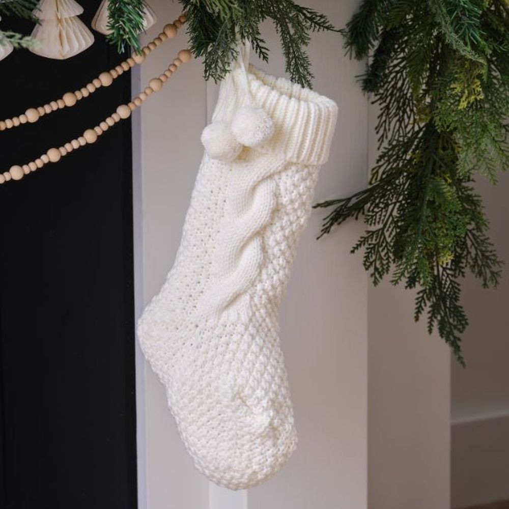 Ginger Ray - Cream Knitted Stocking