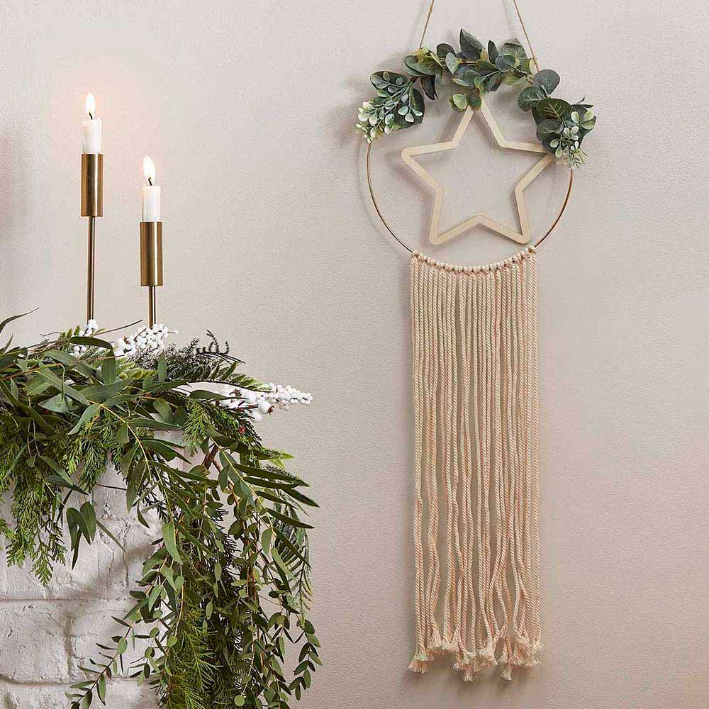 Ginger Ray - Star Macrame Wall Hanging Wreath