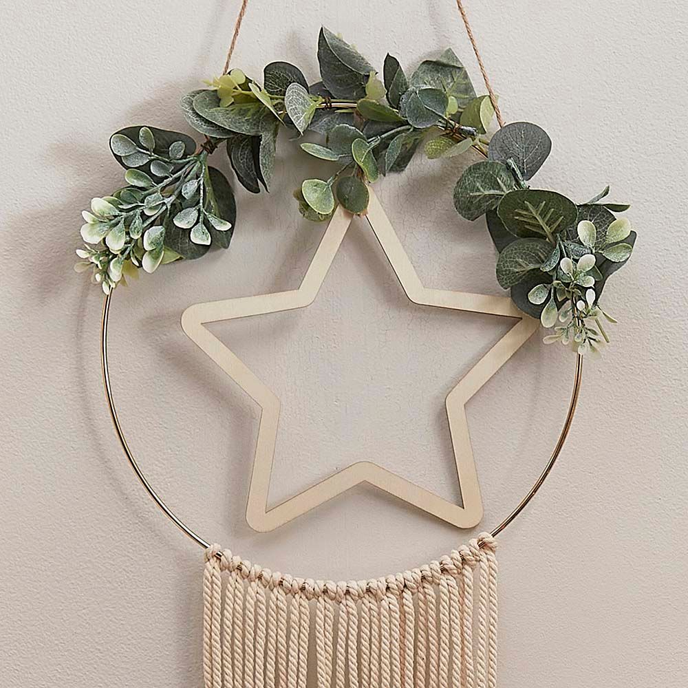 Ginger Ray - Star Macrame Wall Hanging Wreath