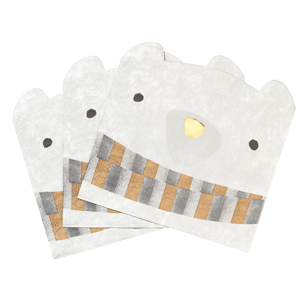 Talking Tables - Nordic Christmas Bear Shaped Napkins