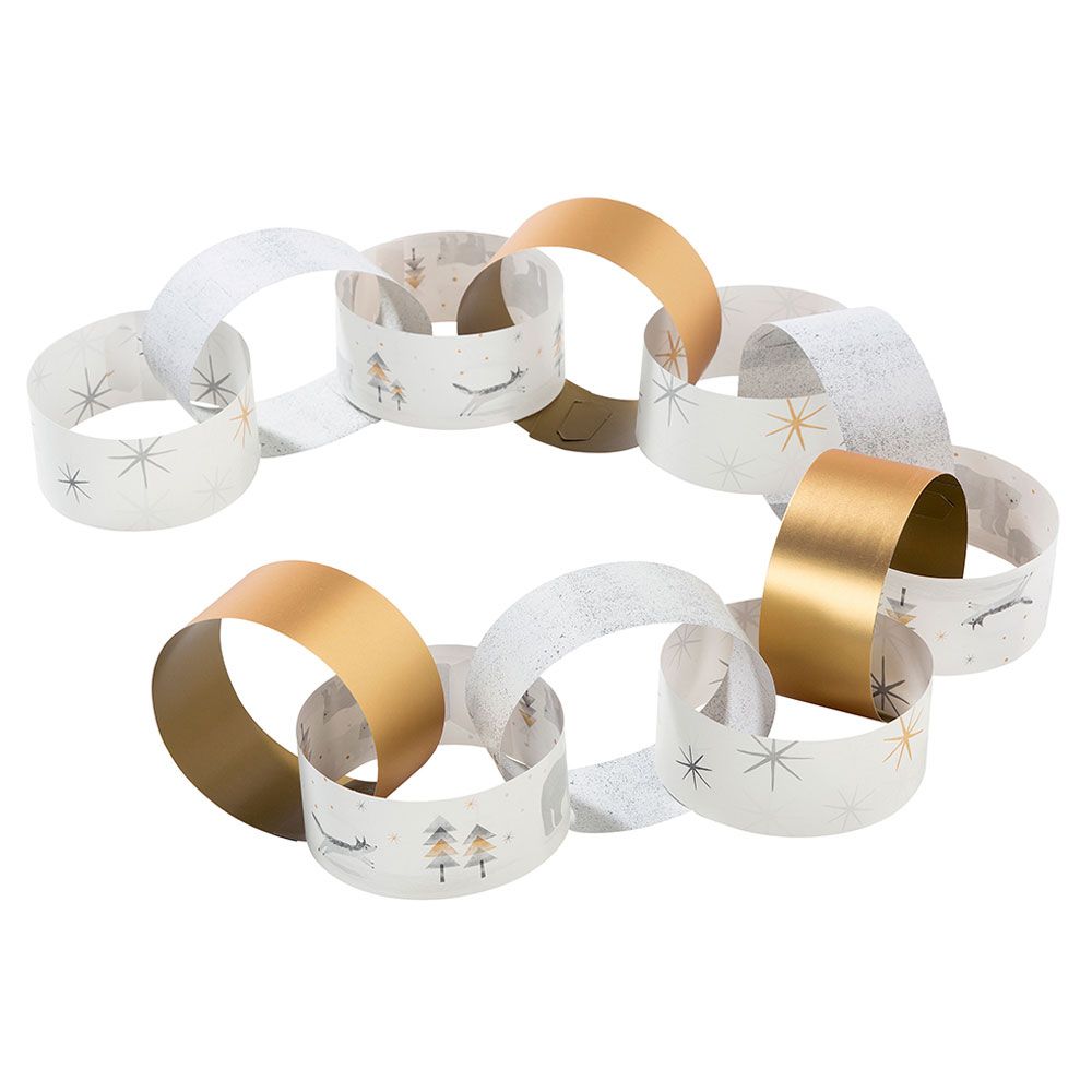 Talking Tables - Nordic Christmas Paper Chains - White