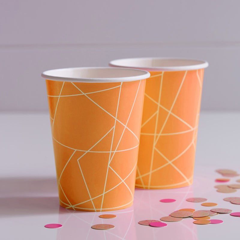 Ginger Ray - Neon Orange Cups