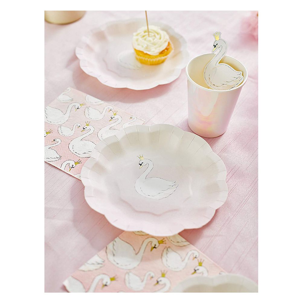 Talking Tables - We Heart Swans Plates