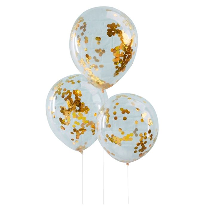 Ginger Ray - Gold Confetti Balloons