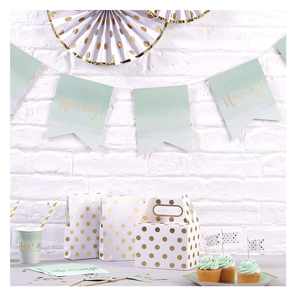 Ginger Ray - Hooray Bunting - Mint Green