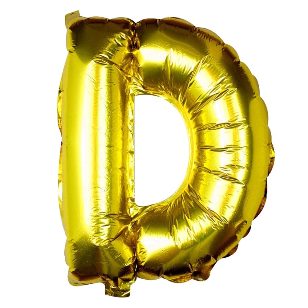 Ginger Ray - Gold Foil Letter D Balloon Pick & Mix