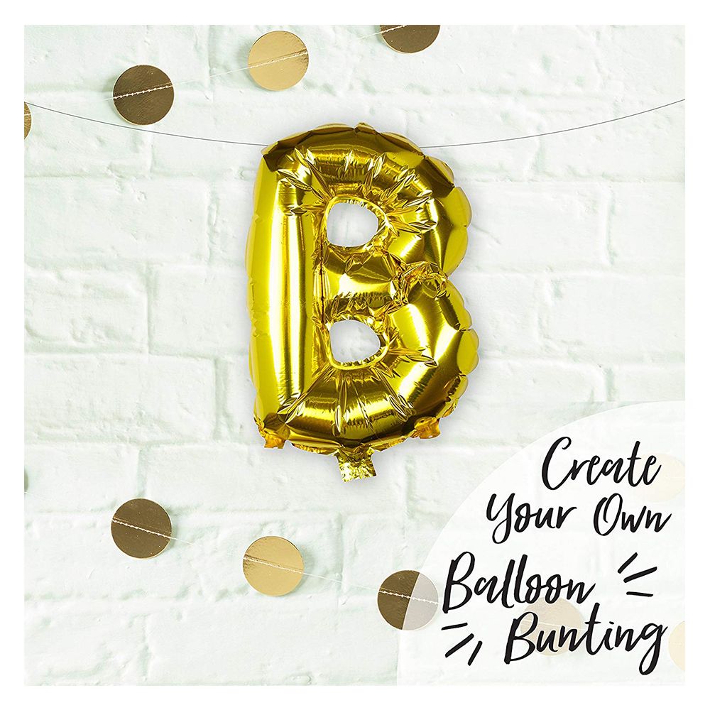 Ginger Ray - Gold Foil Letter B Balloon Pick & Mix