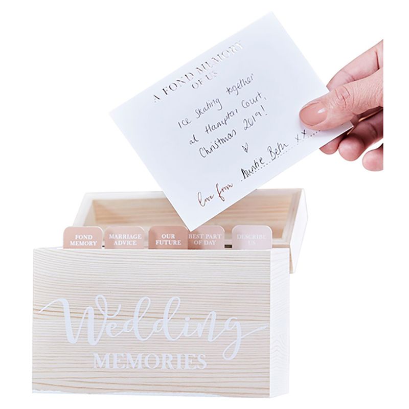 Ginger Ray - Wooden Wedding Memory Box