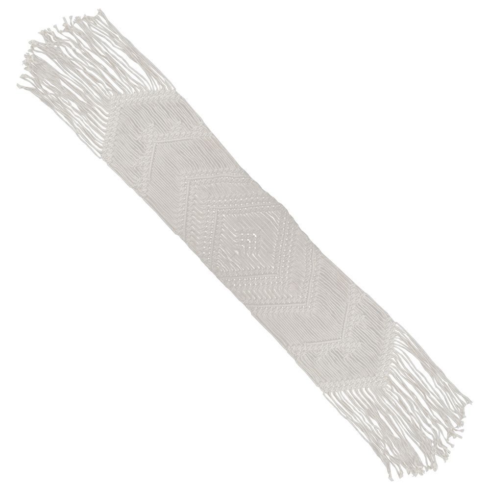 Ginger Ray - Macrame Table Runner - White