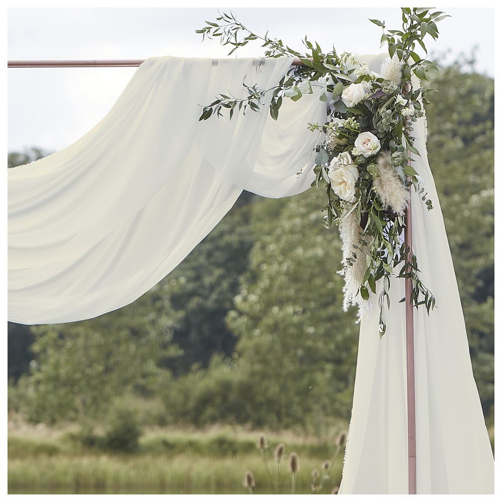 Ginger Ray - Draping Fabric Wedding Backdrop - Ivory