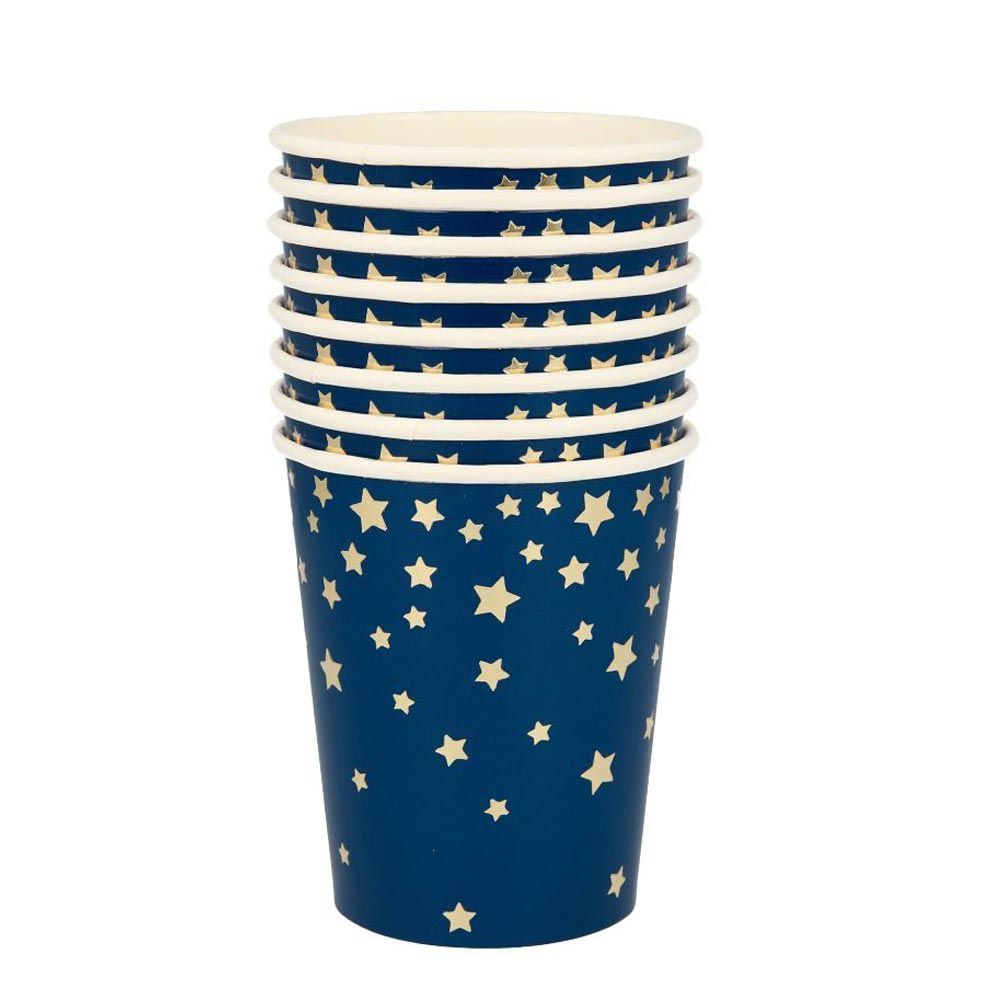 Party Camel Pack of 8 Blue Star Cups