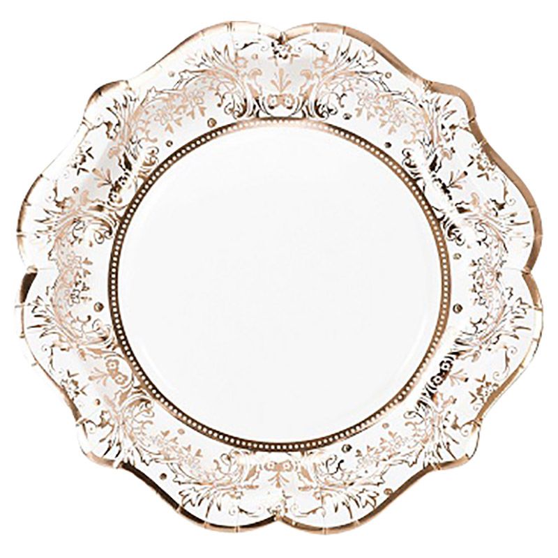 Talking Tables - Party Porcelain Rose Gold Foil Plates