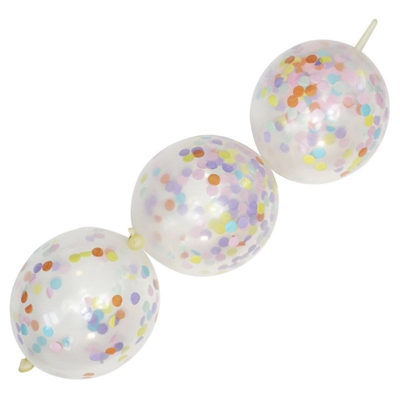 Ginger Ray Confetti Link Balloon Garland Decoration White