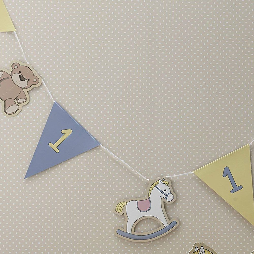 Ginger Ray - 1st Birthday Bunting Blue