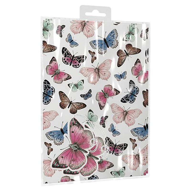 Party Camel - Butterflies Wrapping Paper With Tags