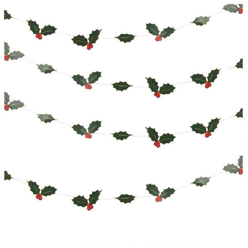 Ginger Ray - Foiled Holly Leaves Garland