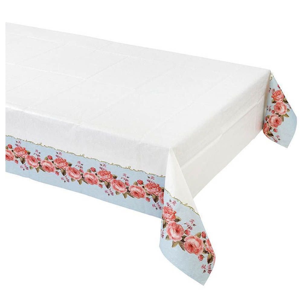 Talking Tables Truly Chintz Paper Table Cover White