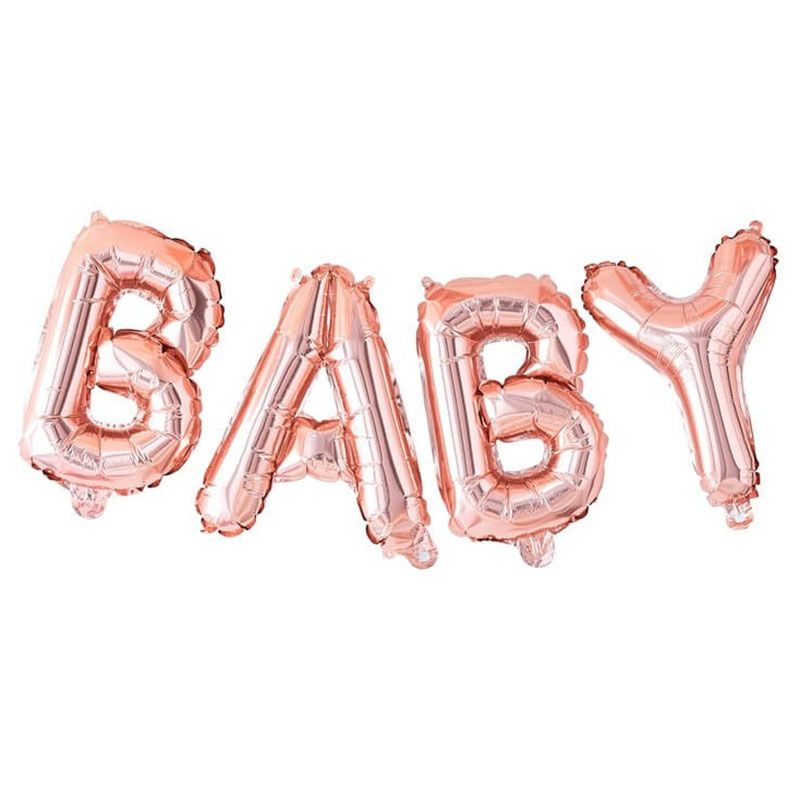 Ginger Ray Baby Balloon Bunting Rose Gold