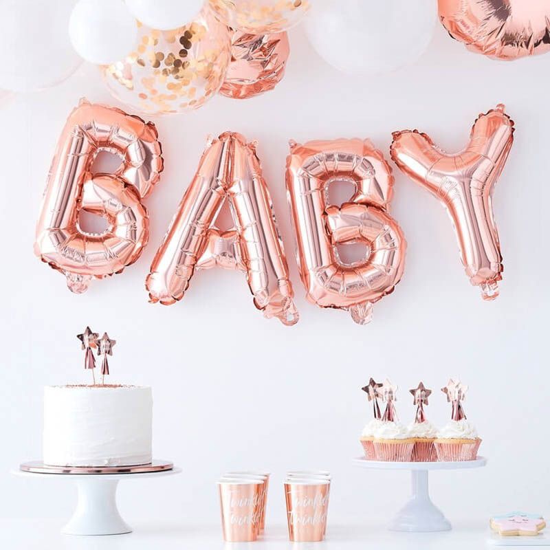 Ginger Ray Baby Balloon Bunting Rose Gold