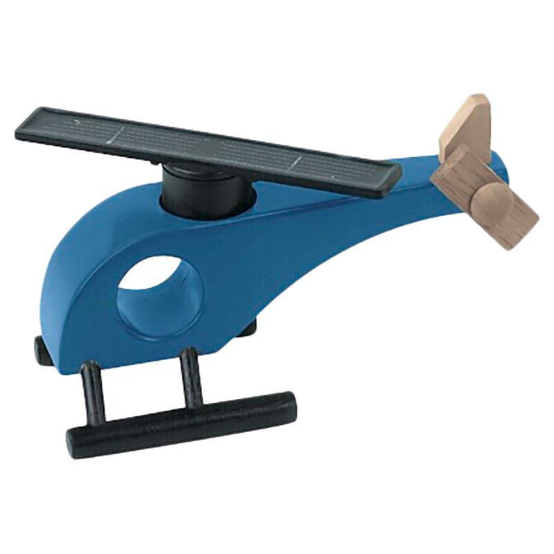 Inpro Solar - Wooden Helicopter Educational Toy - Blue