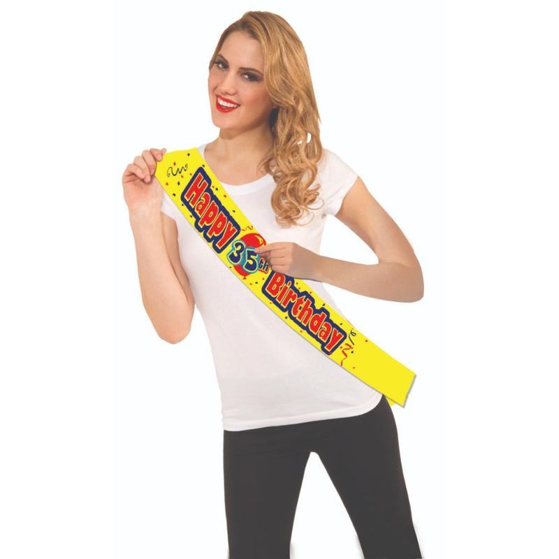 Forum - 32Pc Stick On Birthday Sash Decorating Kit