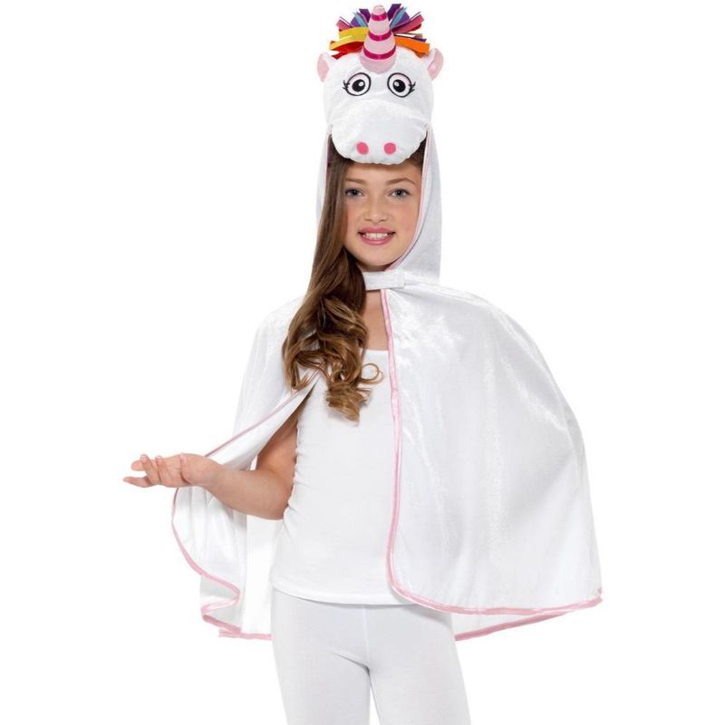 Smiffys - Unicorn Cape White & Pink