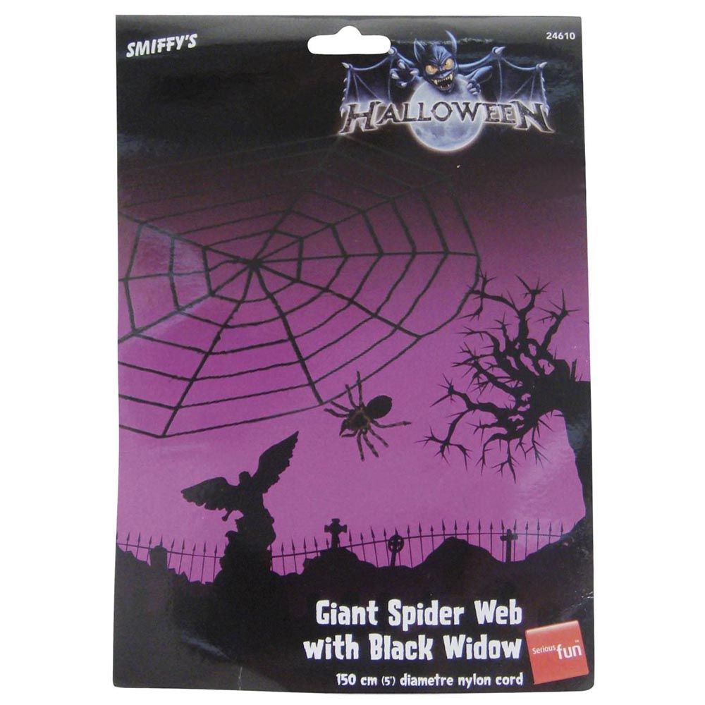 Smiffys - Spider & Spiders Web - Black