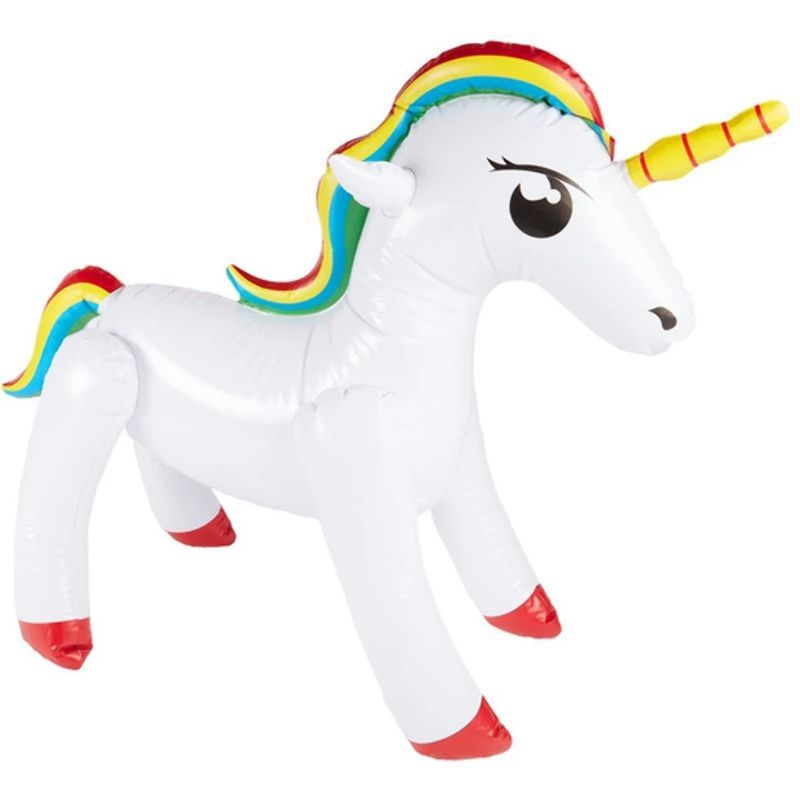 Smiffys - Inflatable Unicorn White 90cmx 35in