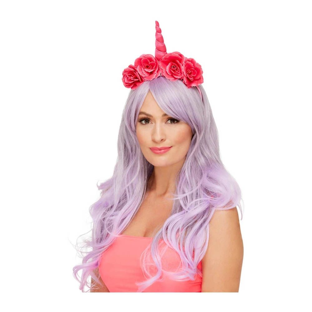 Smiffys - Unicorn Headband w/Flowers - Pink