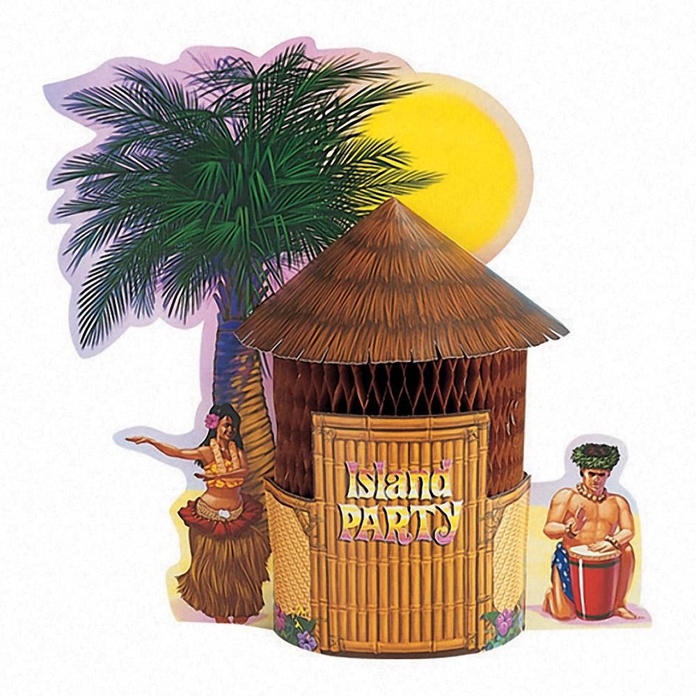 Creative Converting - Luau Deco Centrepiece Tiki Hut