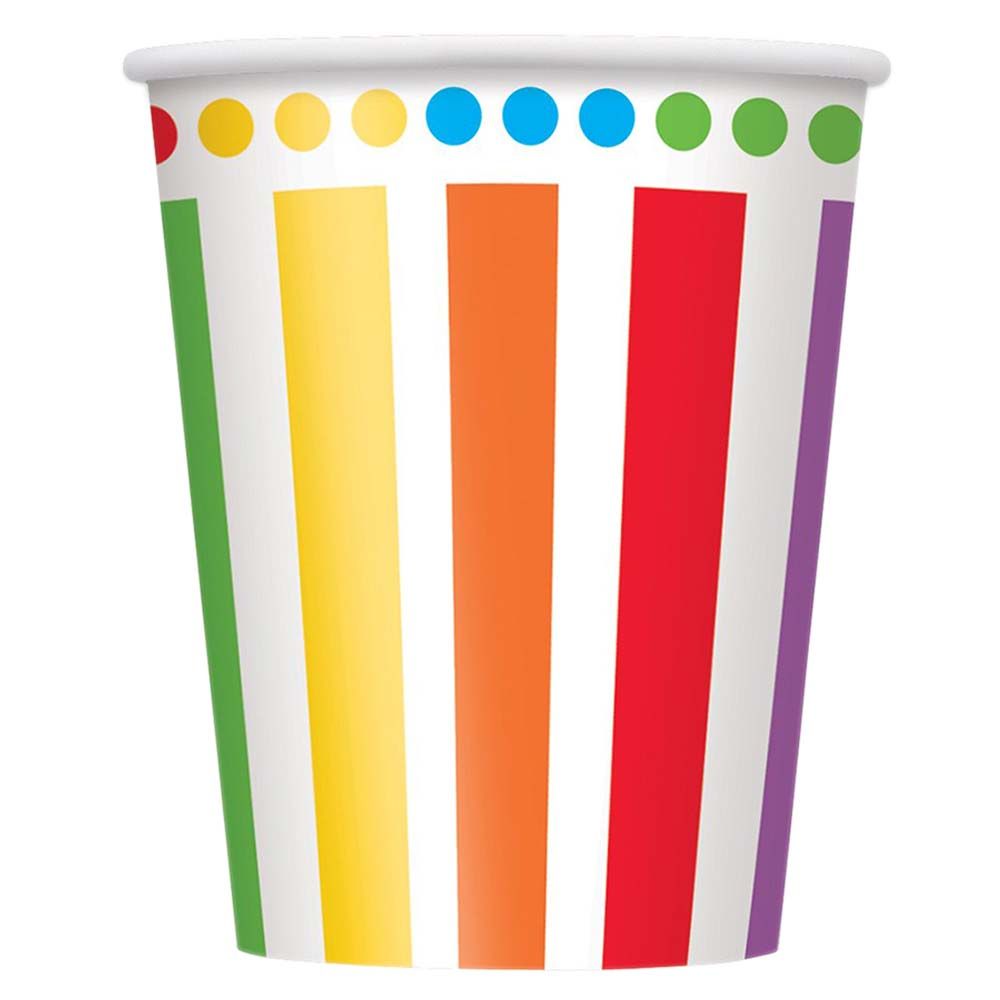 Party Zone - Ranibow Birthday Cups 9oz 8pcs