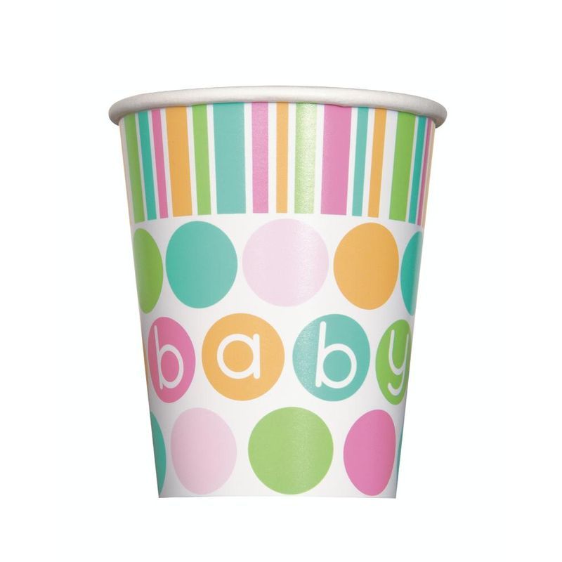 Unique - Pastel Baby Shower 8pc 9 OZ Cups