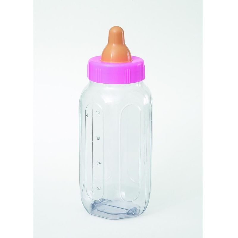 Unique - Baby Shower Favors Baby Bottle Bank 11in Pink 1pcs