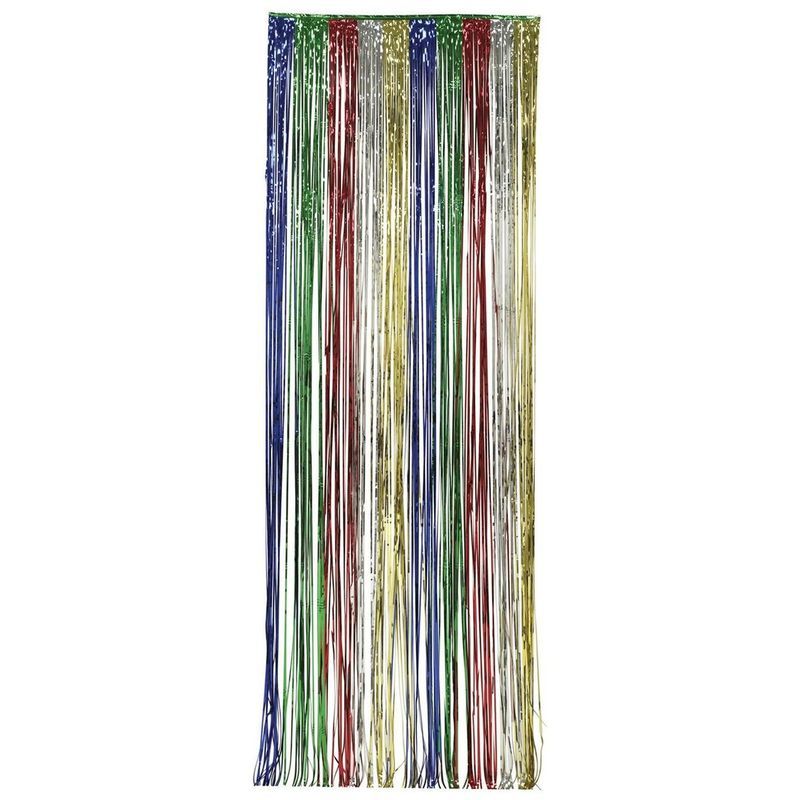 Creative Converting Foil Door Curtains 8ft X 3ft Multicolor