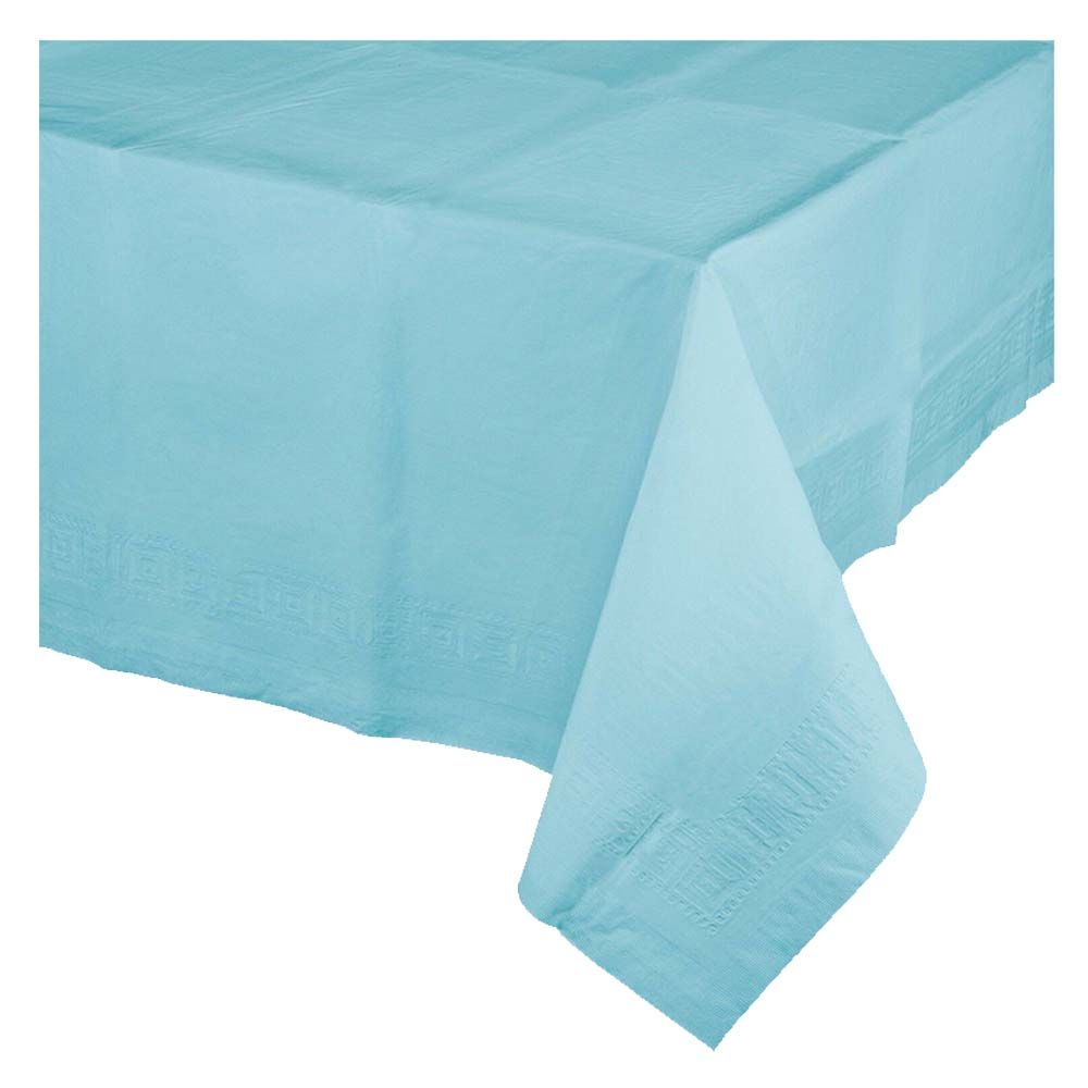 Party Zone - Touch of Color Lined Table Cover - Pastel Blue