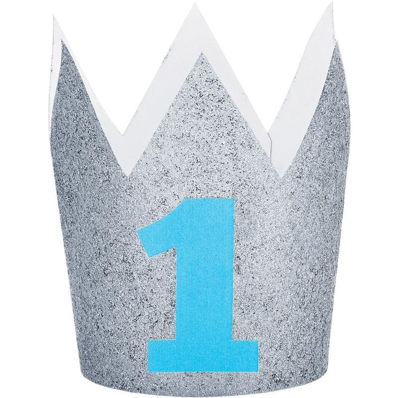 Creative Converting - 1st Bday Blue One Crown 4in 1pcs