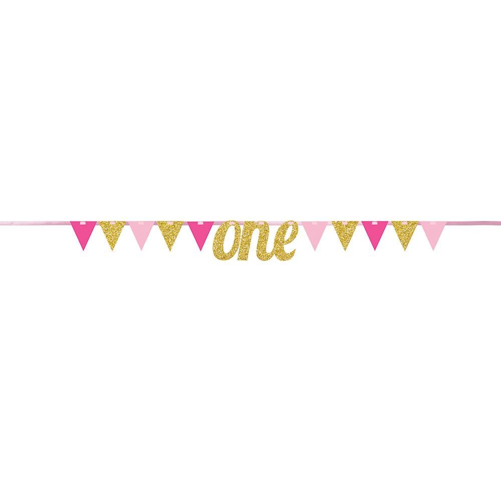 Creative Converting - 1st Birthday Pink One Banner