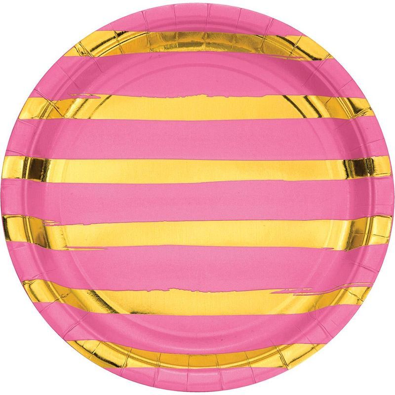 Creative Converting Candy Pink Dinner Plates 8.75In 8pcs