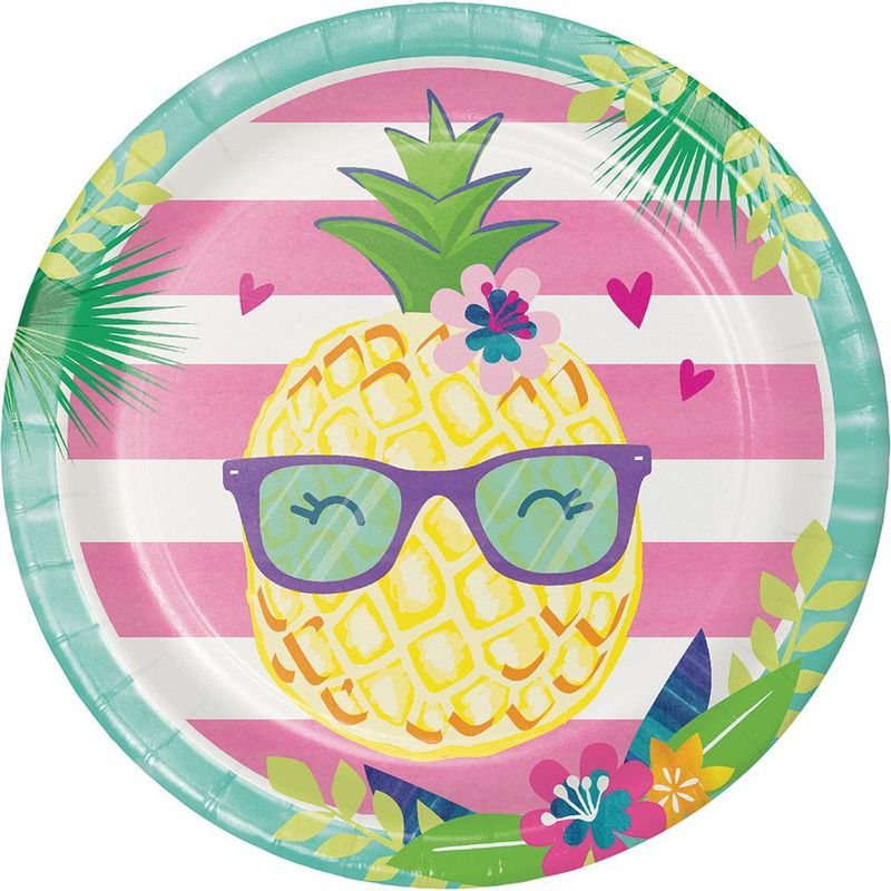 Creative Converting Pineapple N Friends Dinner Plate 8pcs