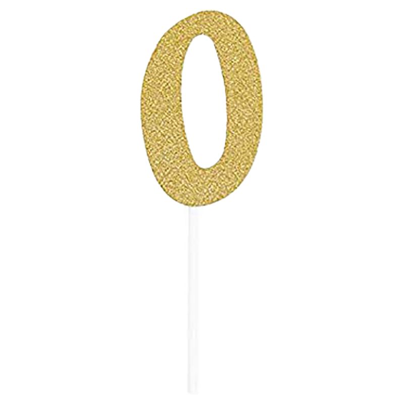 Creative Converting - Cake Topper Gold Glitter #0